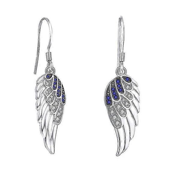 Pendientes de alas de ángel de la guarda con diamantes, joyería para mujer, regalo del Día de la Madre