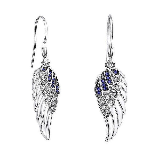 Pendientes de alas de ángel de la guarda con diamantes, joyería para mujer, regalo del Día de la Madre