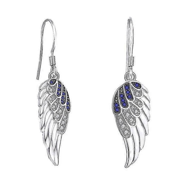 Pendientes de alas de ángel de la guarda con diamantes, joyería para mujer, regalo del Día de la Madre