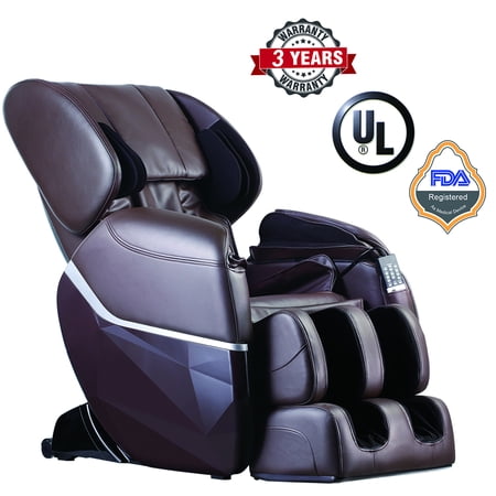 Zero Gravity Full Body Electric Shiatsu UL Approved Massage Chair Recliner with Built-In Heat Therapy and Foot Roller Air Massage System Stretch Vibrating for Home