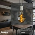 thumbnail image 7 of Bulbrite 810177 4W 2200K Jewel Natural Shape Grand Filament LED Bulb with White Marble Pendant & String, Antique, 7 of 7