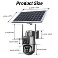 thumbnail image 4 of DFITO Solar Security Camera Outdoor Wireless Dual-Lens 1296P, 8000mAh Battery, 5G/2.4G WiFi, PIR Motion Detection, 2-Way Audio, Color Night Vision, IP66 Waterproof, 4 of 9