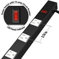 thumbnail image 2 of ANKO 12-Outlet Heavy Duty Workshop Metal Power Strip, 15-Foot Long Extension Cord, 2 of 4