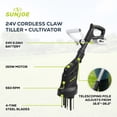 thumbnail image 3 of Sun Joe 24V Cordless Claw Tiller and Cultivator, Battery Powered Garden and Yard Soil Tool, 3 of 6