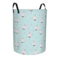 thumbnail image 2 of Balery Milk Tea Round Laundry Basket with Handles Waterproof Freestanding Laundry Hamper for Clothes Toys in the Dorm and Family-Medium, 2 of 8
