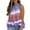 Purple summer womens Shirt, variant on T-Shirts for Women Trendy,Women's Flowy Peplum Tank Tops Casual Sleeveless Ruffle Babydoll Blouse Shirt Tie Dye Color Block Tank Tops Vest