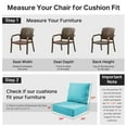 thumbnail image 3 of Opohoro Outdoor Deep Seat Cushion Set, 24"x24"x6", Water Resistant & UV Resistant Comfortable Furniture Cushions for Patio Chair, Sofa, Loveseat, 3 of 12