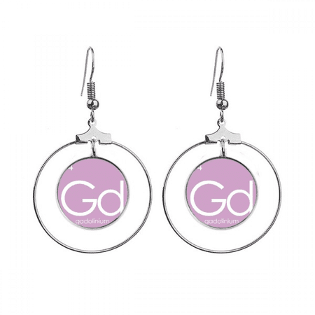 chestry elements period table lanthanide gadolinium gd earrings dangle hoop jewelry drop circle