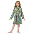 thumbnail image 6 of FORMRS Niños Bathrobe Unisex Hooded Robe Soft Plush Pajamas Sleepwear, Size 4-6T, Pine Tree, 6 of 7