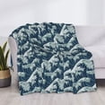 thumbnail image 3 of Fuzoiu A Japanese Great Wave Print Flannel Blanket,Throw Blanket,Flannel Home Decor,Fleece Bed Blankets,Cozy Soft Blanket for Bed, Sofa, Camping, and Travel-40"x30", 3 of 6