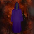 thumbnail image 4 of ZQUUVOU Adult Halloween Theme Tunic Hooded Robe Men Knight Cloak Fancy Cool Role Play Clothes Cape Coat Purple, 4 of 7