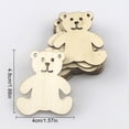 thumbnail image 4 of Injueey 80 piezas de accesorios de rodajas de madera decoración tallada Natural multiusos delicado adorno para el hogar oso rebanada de madera Artesanía, 4 of 6