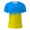 thumbnail image 3 of Men Summer Tops Mens Athletic Tops Men Shirts Long Sleeve Shirt Plain Stretchy Top Loose Fit Top Phrasing Shirt Casual Summer Striped Tee Stripe Shirts for Exercise Clothes Male All Print Blue S, 3 of 4