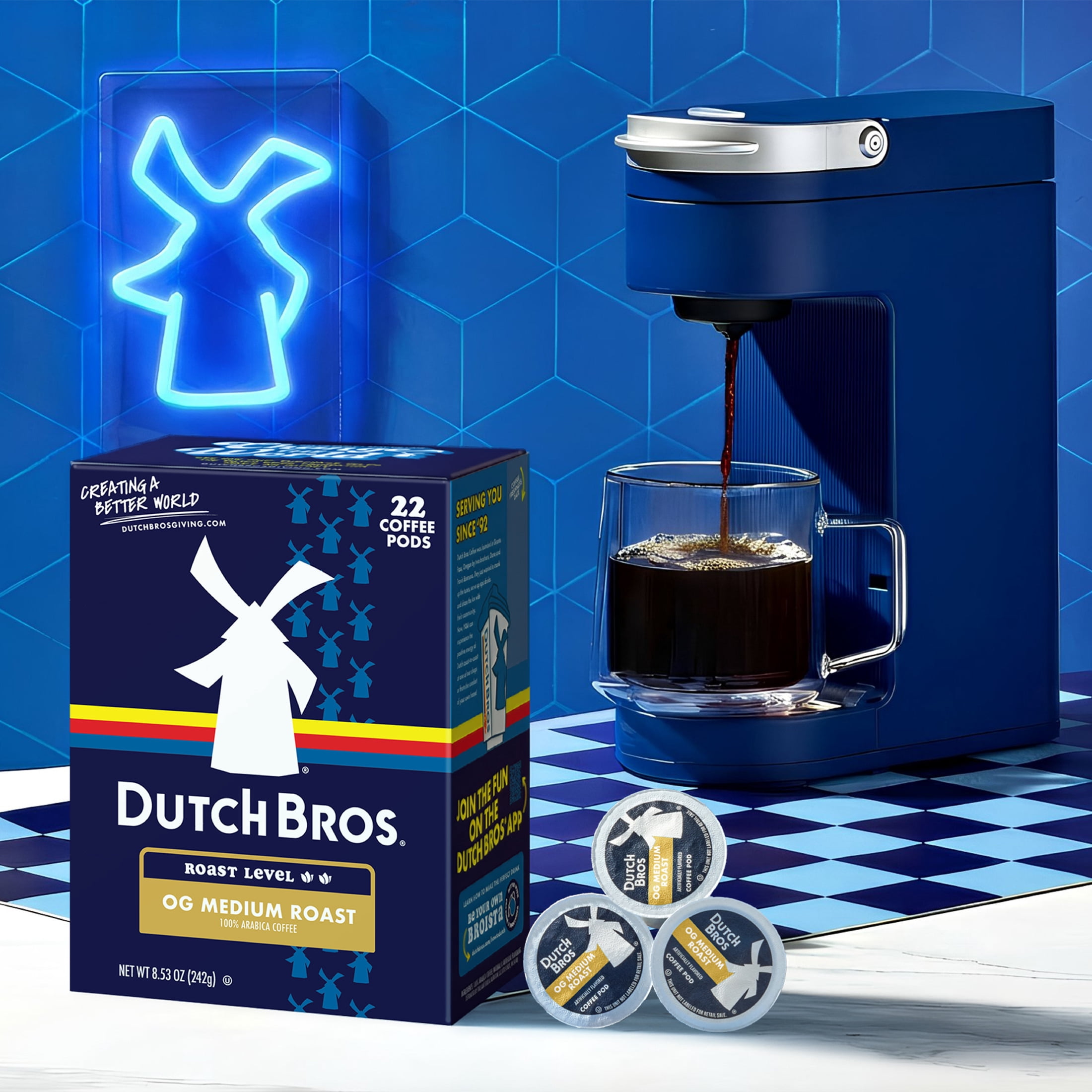 Dutch Bros® OG Medium Roast, 22 Count, Medium Roast, Single Serve Coffee Pods for Keurig K-Cup Brewers