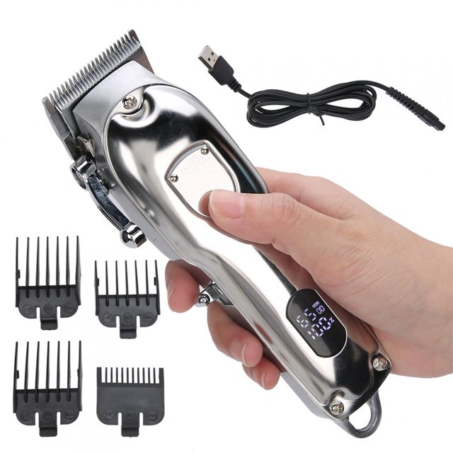 LHCER Retro Electric Hair Clipper Trimmer For Men, Professional USB Hair Beard Trimmer With LCD Digital Display, Hair Cutting Machine Cordless Charging Electric Shavers Rechargeable Grooming Kit