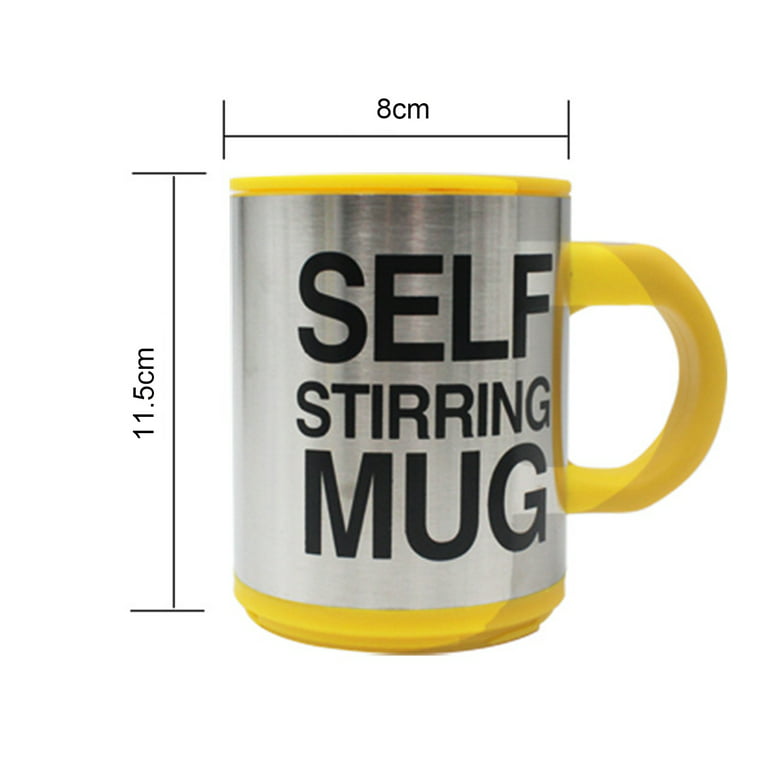 Self Stirring Coffee Mug Cup - Funny Electric Stainless Steel Automatic Self  Mixing & Coffee/Tea/Hot Chocolate/Milk Mug for Office/Kitchen/Travel/Home 