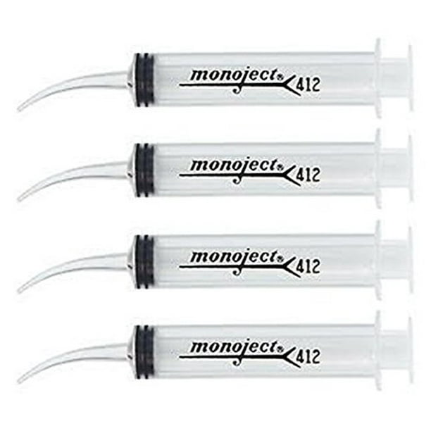 Monoject Curved Tip Syringe 12mL Pack of 4