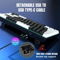 thumbnail image 4 of Teclado Mecánico Gaming 68 Teclas Cableado Hot-Swap Switches Azules LED Azul Hielo PBT USB-C Anti-Ghosting, 4 of 5