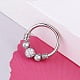 316L Stainless Steel Micro Pave Cubic Zirconia Pin: 1.2mm Hoop Nose Rings Round Inner Diameter: 10mm