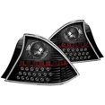 thumbnail image 2 of LED Black Clear Lens Tail Lights Rear Lamps Pair for 2001-2003 Honda Civic Coupe, 2 of 8
