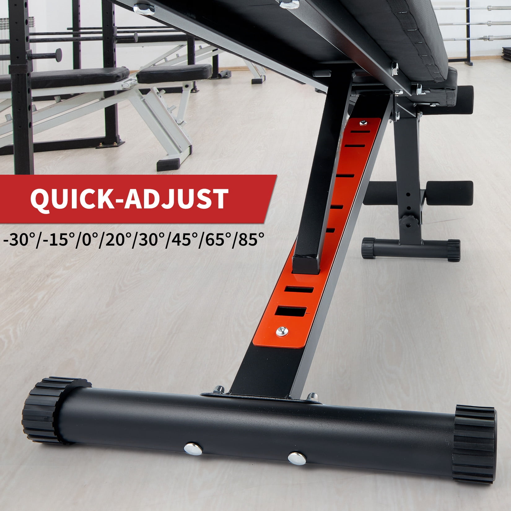 Ataujin Multi-Functional Weight Bench, Adjustable Foldable Weight Bench, Heavy Duty Workout Bench with Multi-Position Incline Decline Flat, Full Body Strength Training Bench