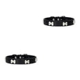 thumbnail image 3 of kurtrusly Comfortable Wear In Multiple Sizes With Stylish PU Durable PU Cat Collar Dogs Collars black 2.0*40cm 2Set, 3 of 6