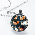 thumbnail image 2 of Squirrel Women's Glass Circular Pendant Necklaces, 2 of 5