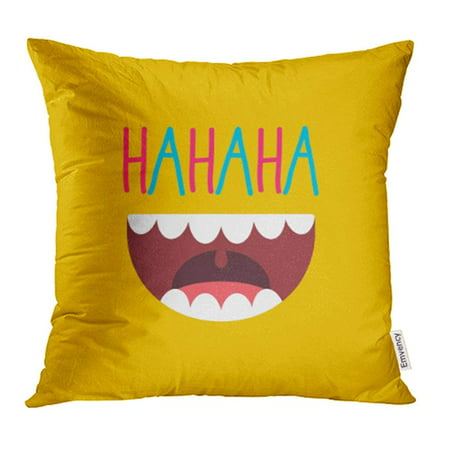 YWOTA Laugh April Fool's Day Laughing Out Loud Mouth Fun Prank Fool Crazy Spring Funny Pillow Cases Cushion Cover 18x18 (Best April Fools Pranks 2019)