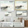 thumbnail image 4 of Designart "Minimalistic Horizon Featuring The Coastal Pier" Coastal Pier Floater Framed Wall Decor, 4 of 5
