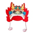 thumbnail image 6 of HOMYL 6xChinese New Year Dragon Hat dimensional DIY Craft Animal Hat Dragon Head Hat Red, 6 of 8