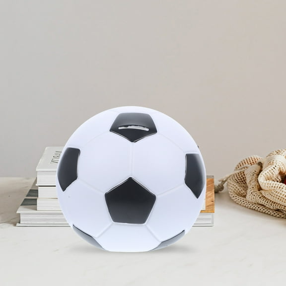 LULULION Football Shape Vinyl Bank Money Saving Jar for Desktop Display