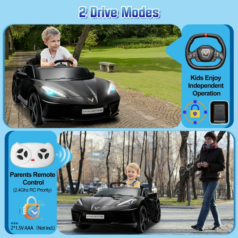 Plasma Car Costzon 12V Kids Licensed Chevrolet Corvette Ride On Car