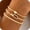 Interlock CZ Beaded Bracelet, variant on Gold Bracelets for Women 14K Gold Plated Wave Beaded Bracelets Stackable Heart Bead Bracelet Set Dainty Wave Charm Bracelet Sets Personalized Gifts for Women Jewelry Gifts