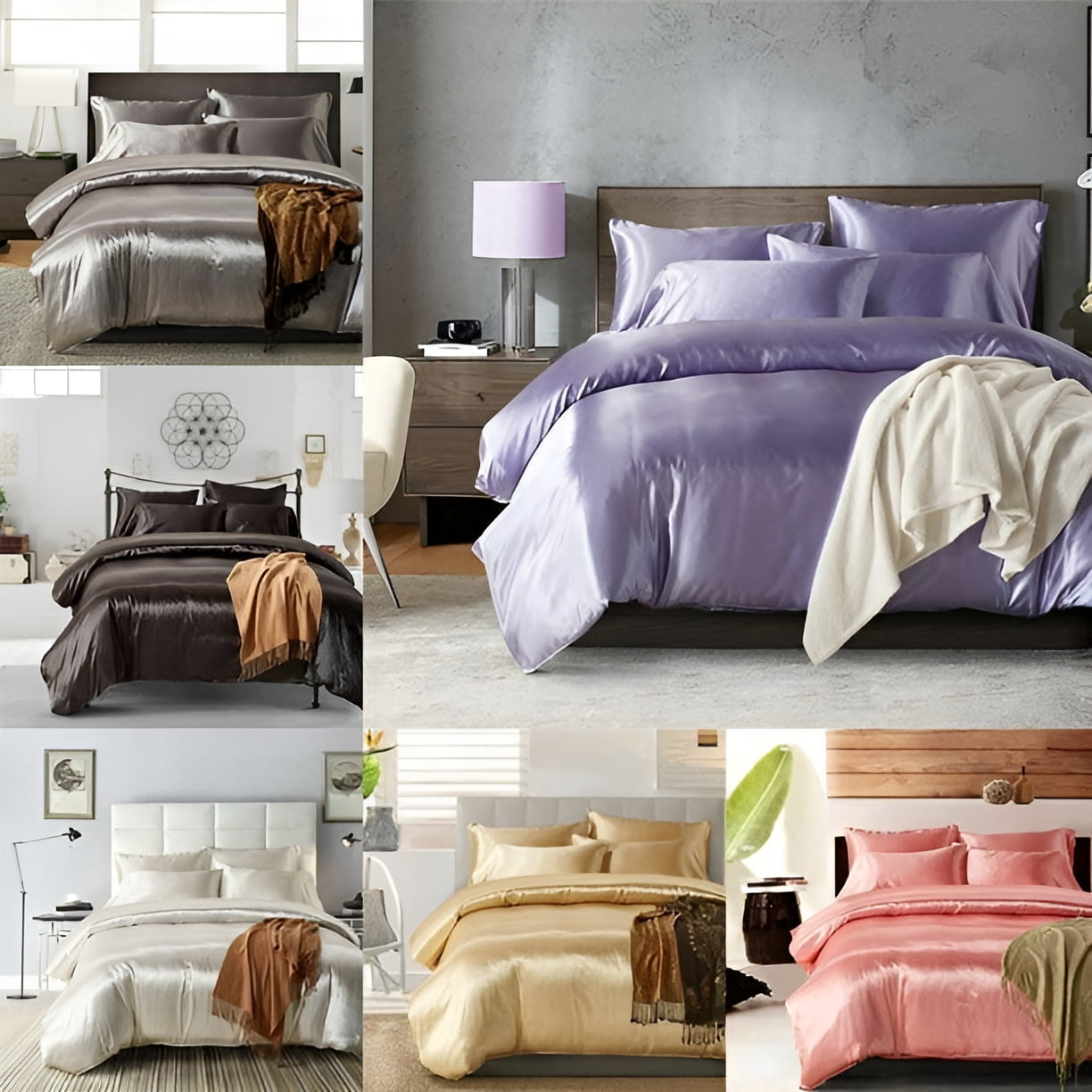Reliable Bedding Black Box Silk Satin Stitched Quilt, Queen - Hypoallergenic