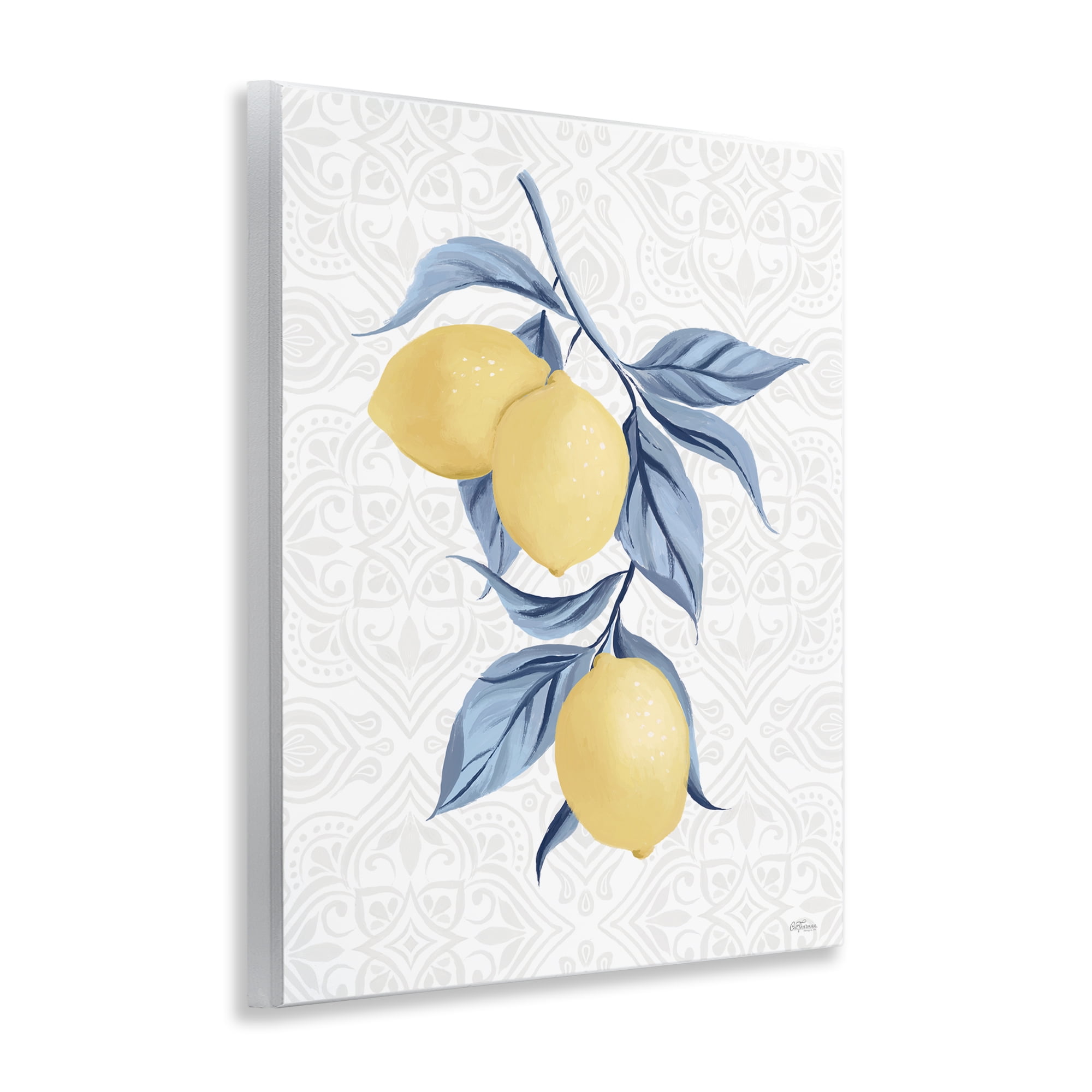 Stupell Industries Geometric Mosaic Lemons Food & Beverage Painting Unframed Art Print Wall Art, 11 x 14