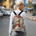 thumbnail image 7 of JIALIOU Mini Backpack Purse for Women Quilted Casual Daypack Small Travel Shoulder Bag, Snowman with Christmas Hat, 7 of 7