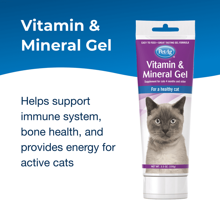 Pet Ag Vitamin Mineral Gel Supplement for Cats 3.5 oz
