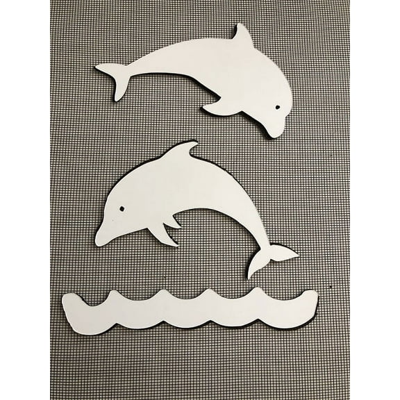 DCentral Jumping Dolphins in Water Flexible Screen Magnets; For NON-RETRACTABLE Screens, Multipurpose, Double - Sided, Helps to Stop Walking into screens,. Size W 5" x 4 Each Dolphin