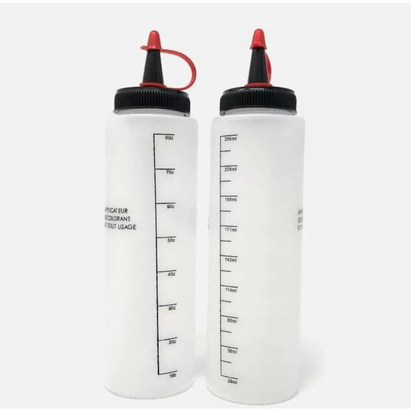 2 Hair Color Applicator Bottles 8 Oz Fluid Mix Coloring Toners Cosmetic Salon