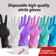 thumbnail image 2 of 50 guantes de nitrilo multicolores para cocinar, guantes impermeables para herramientas de cocina, guantes desechables de nitrilo, 2 of 5