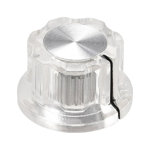 Uxcell Perilla de Control de Volumen de Potenciómetro de 6.4 mm para Efecto de Pedal, Transparente