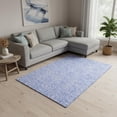 thumbnail image 2 of HomeRoots 646103 10 x 14 ft. Blue & Ivory Geometric Coastal Washable Machine Made Rectangle Area Rug with UV Protection, 2 of 9