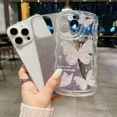 thumbnail image 5 of Funda con cordón degradado de mariposa brillante para iPhone, 14, 13, 15, 16 Pro Max, 12, 11, X, Xr, Xs, 8, 7 Plus, cadena de muñeca de mano, cubierta de onda suave, 5 of 5