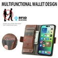 thumbnail image 3 of for Samsung Galaxy A06 Leather Phone Case Wallet Folio Flip Cover Casual Business, [RFID Blocking] Multi Hidden Anti-theft Card Holder Cash Slot, Side Magnetic Buckle, Stand Support, 3 of 7