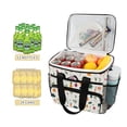 thumbnail image 2 of FORMRS Insulated Cooler Bag 24 Cans Capacity Soft Leakproof Lunch Box with Side Pockets, Beige Vegetables Pattern, 2 of 7