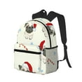 thumbnail image 2 of Gaeub Christmas Pug Dog School Backpack Waterproof Bookbag for Men Women College High School Bags, 2 of 8