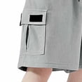 thumbnail image 4 of FRSASU Men's Casual Solid Color Corduroy Cargo Shorts Dress Short Pants Wide Leg Knee Length office Work Casual Bermuda Trousers with Pockets Gray, 4 of 6