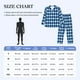 thumbnail image 4 of Balery Blue Squares Pijama para Hombre de Dos Piezas con Manga Larga, Conjunto de Dormir y Descanso Suave con Bolsillos-Medium, 4 of 7