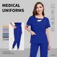 thumbnail image 2 of VIAOLI Women's Scrubs Set - Stretchy Medical Uniform with Pockets, for Nurses & Doctors, S-XXL, Multi-Color, 2 of 6