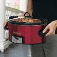 thumbnail image 3 of crock-pot sccpvl610-r-a programmable cook and carry oval slow cooker, digital timer, red, 3 of 3
